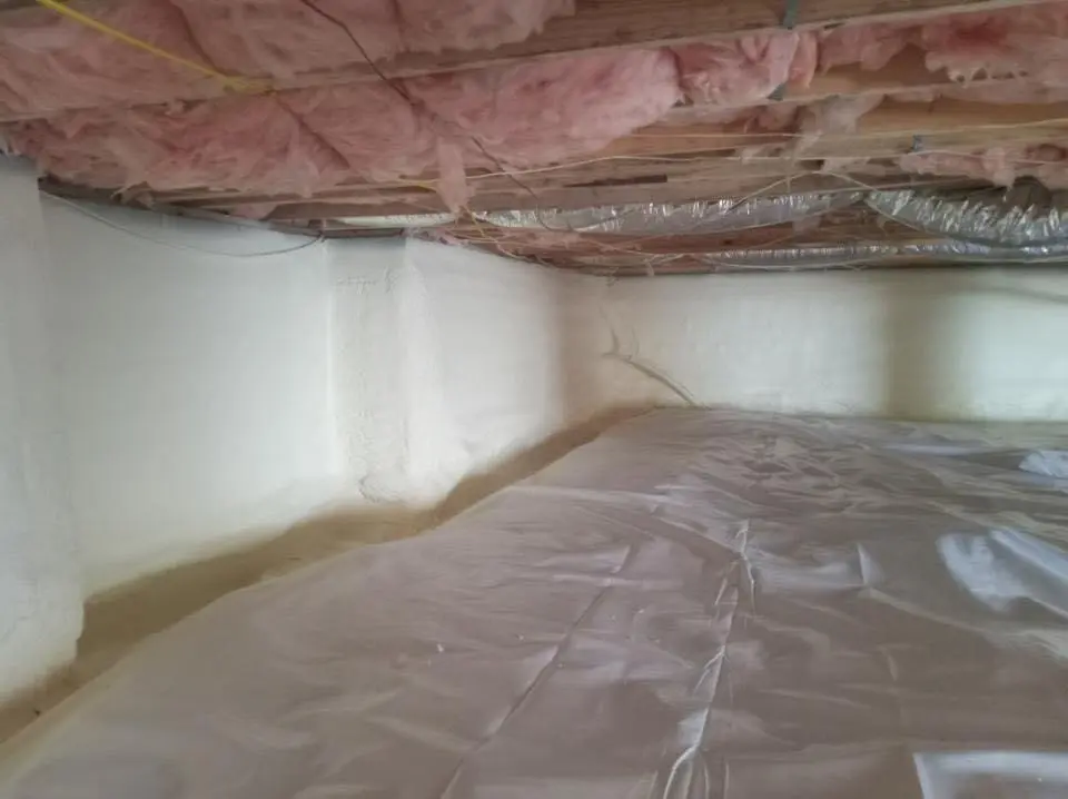 Crawl space encapsulation with closed-cell spray foam for Attic Insulation in Rendon